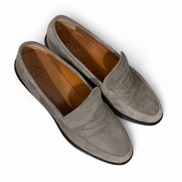 Aquatalia Kelsey Weatherproof Loafer Grey Shine Size 7.5 - Picture 5 of 10